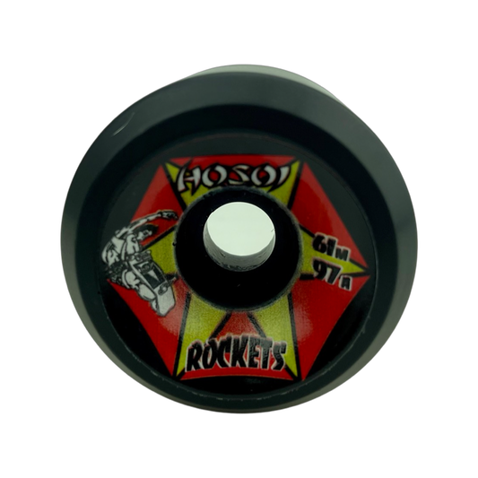 Hosoi Rockets 61mm 97A Black Skateboard Wheels