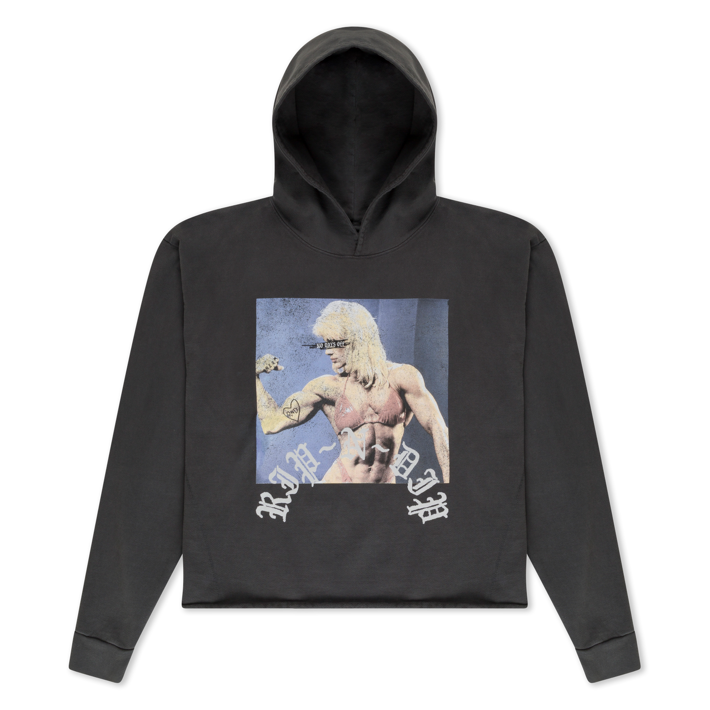 Protein Boxy Cropped 500GSM Hoodie (Gunmetal)