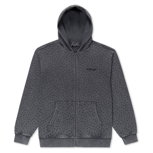 RIPNGEMS Zip Up Hoodie (Charcoal Wash)