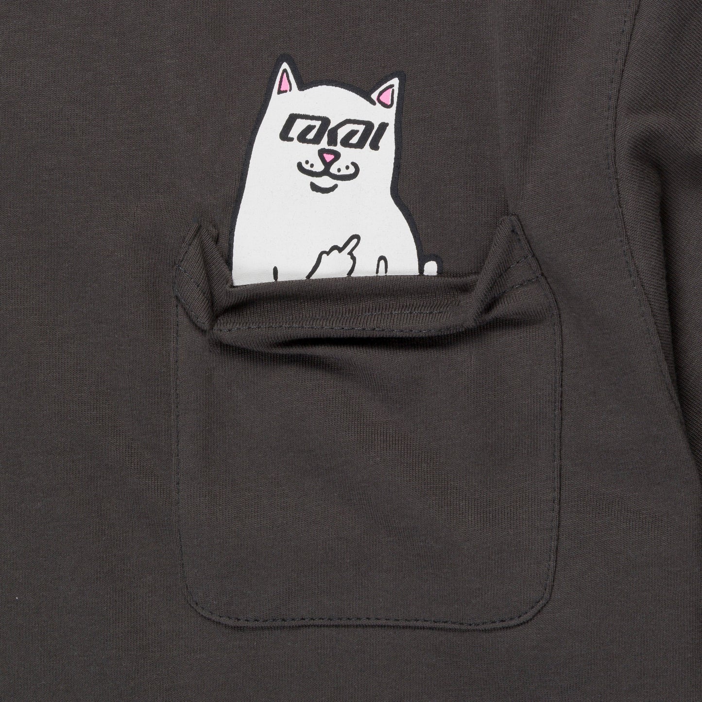 Lakai + Ripndip Lord Nermal Pocket Tee (Dark Gray)