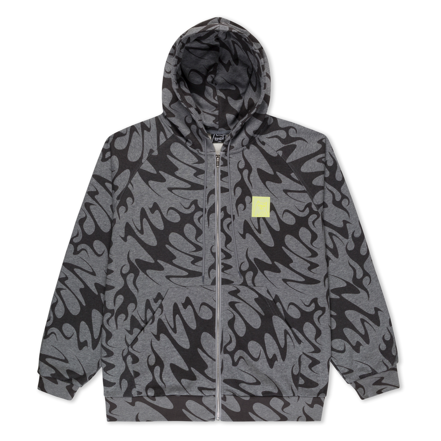 Lakai + Ripndip Flame Zip Up Hoodie (Gray)