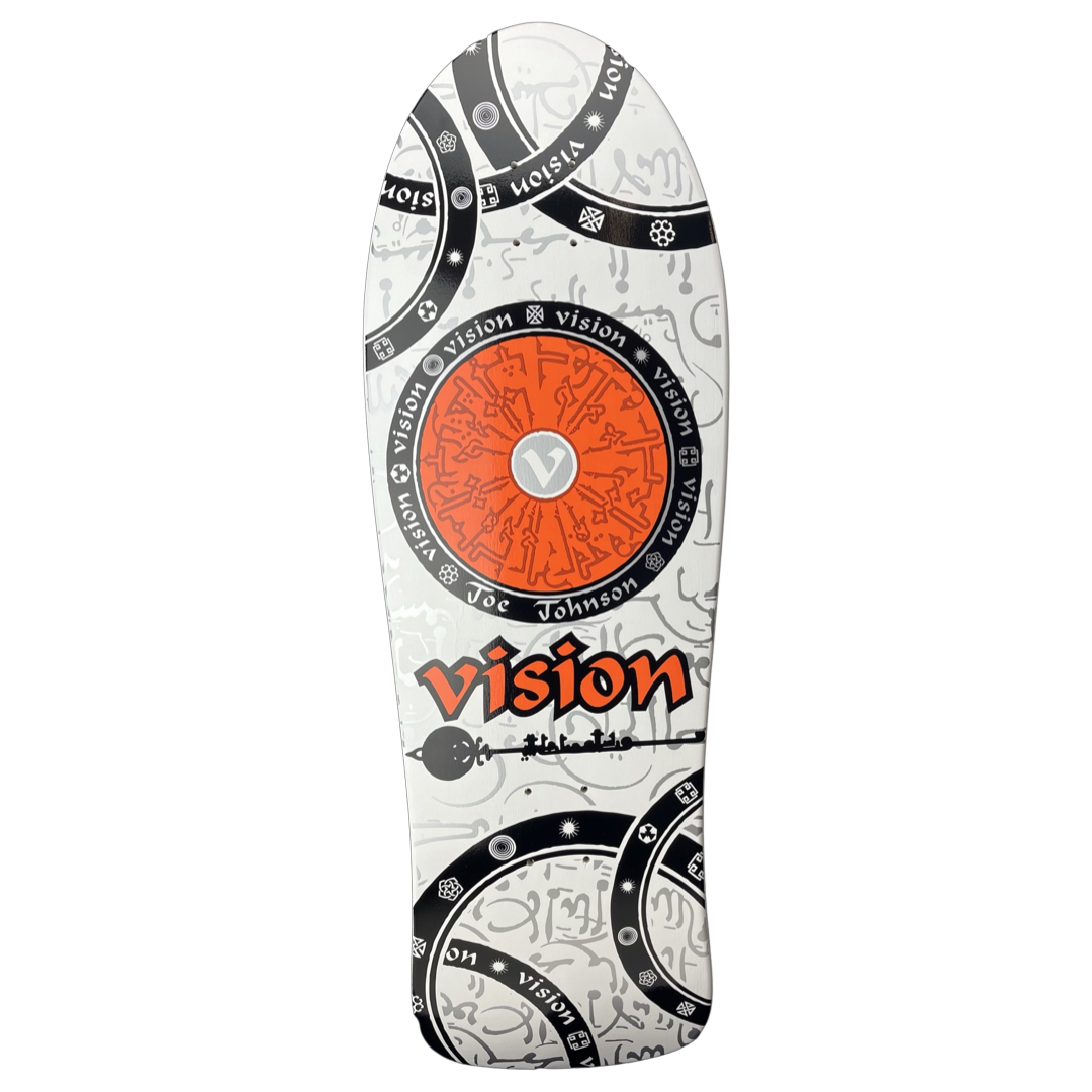 Vision Joe Johnson Hieroglyphics "Double Take" White Gripped 10.25" Skateboard Deck - Bow Shock Marketplace