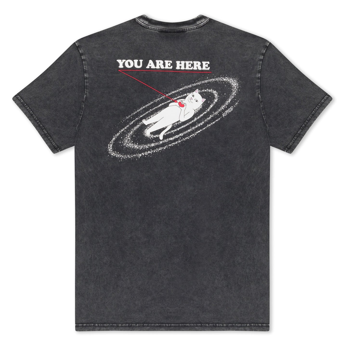 You Are Here Tee (Black Vintage Wash)