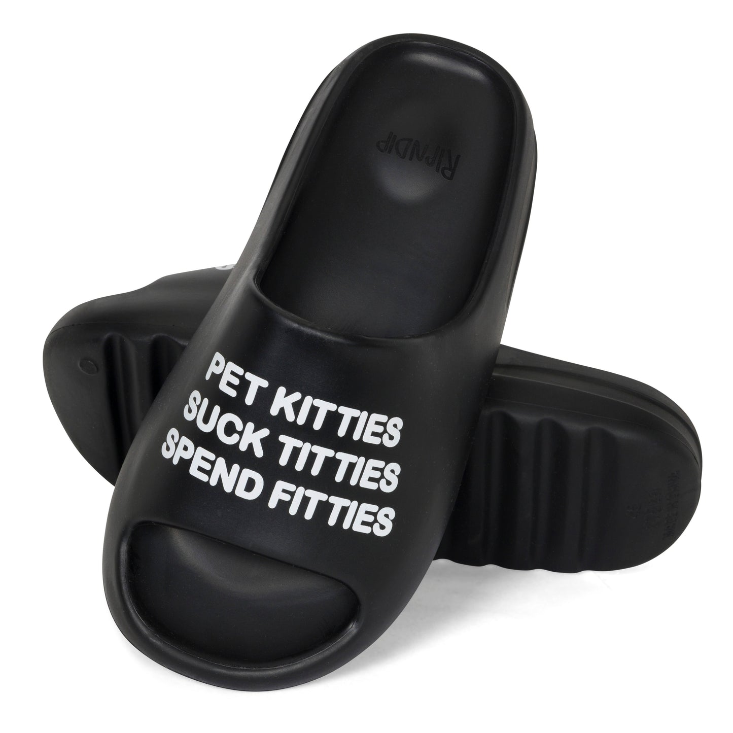 Pet Kitties Cloud Slides (Black)