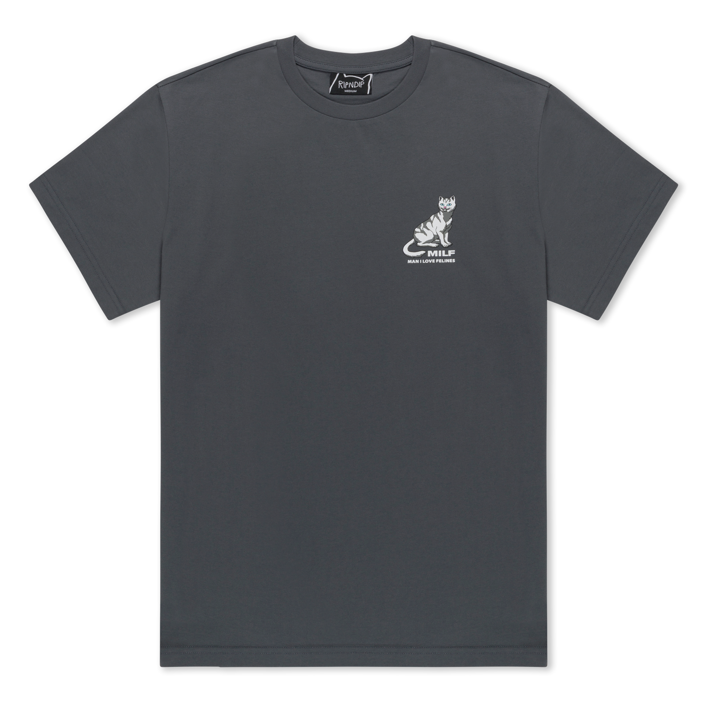 Man I Love Felines Tee (Charcoal)