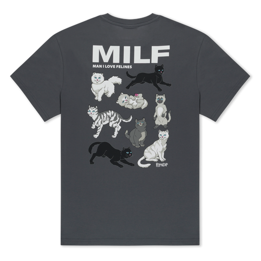 Man I Love Felines Tee (Charcoal)