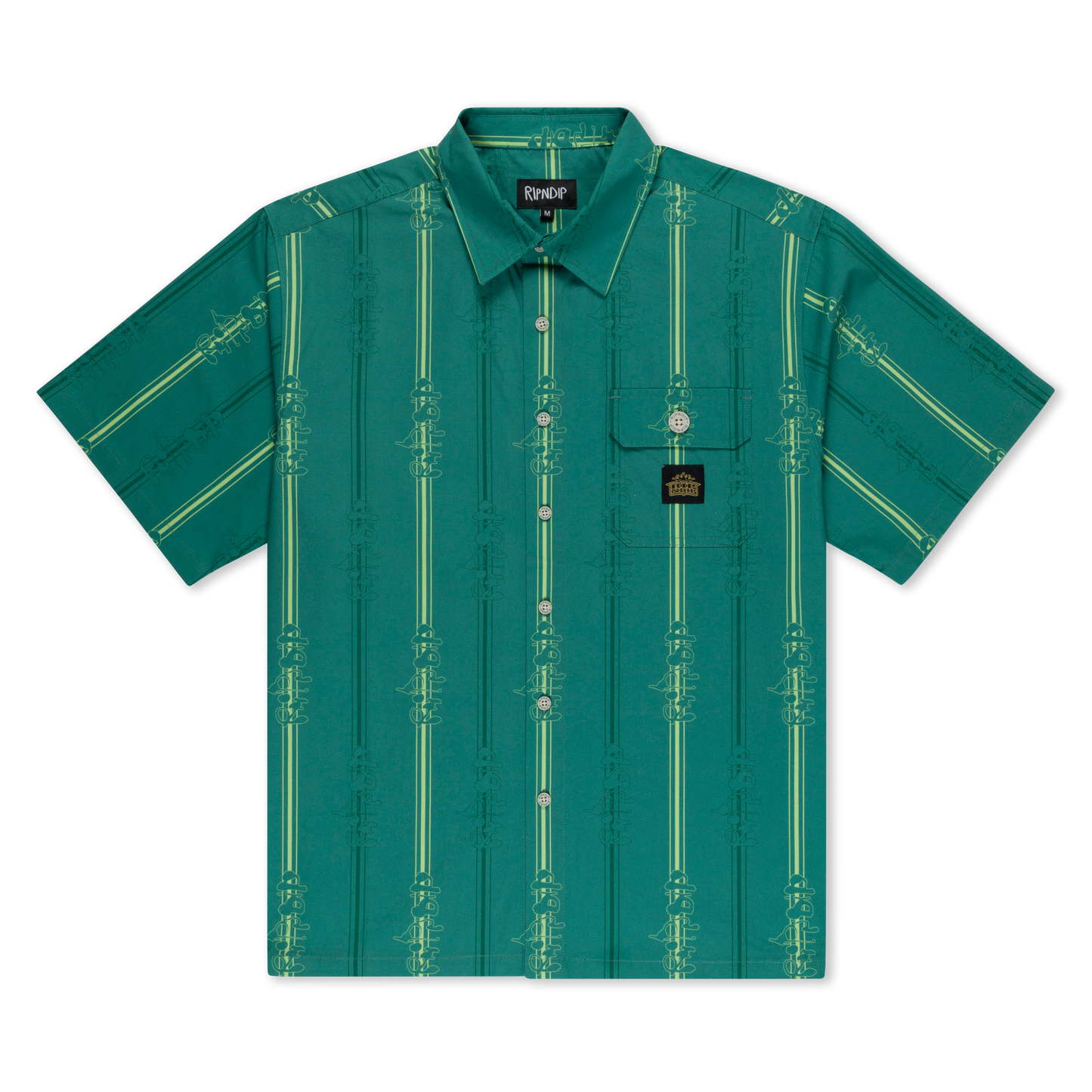 Melted Striped Button Up (Teal)