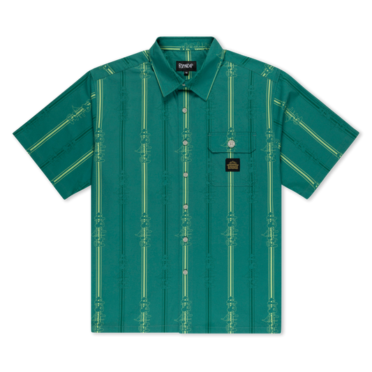 Melted Striped Button Up (Teal)