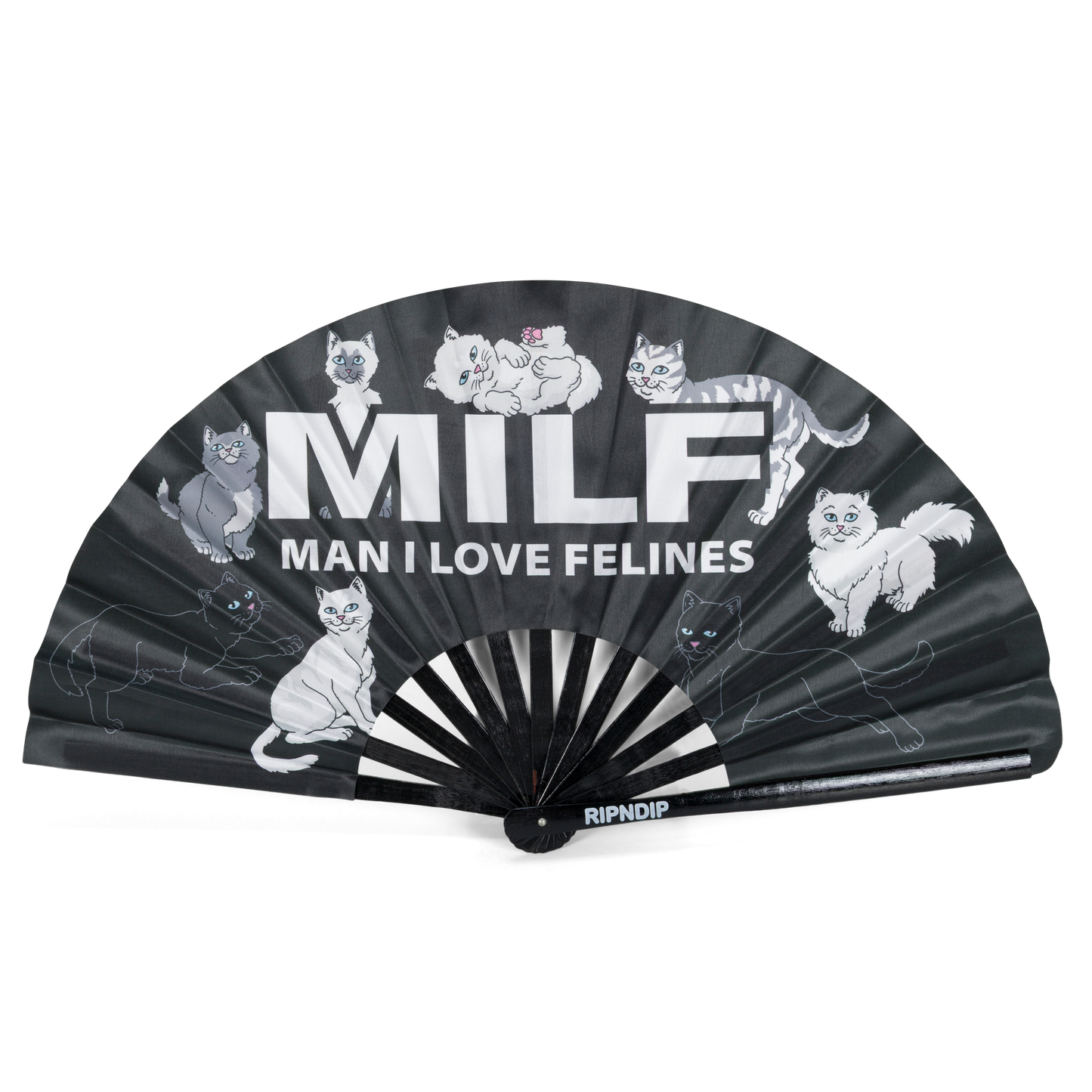 Man I Love Felines Fan (Black)