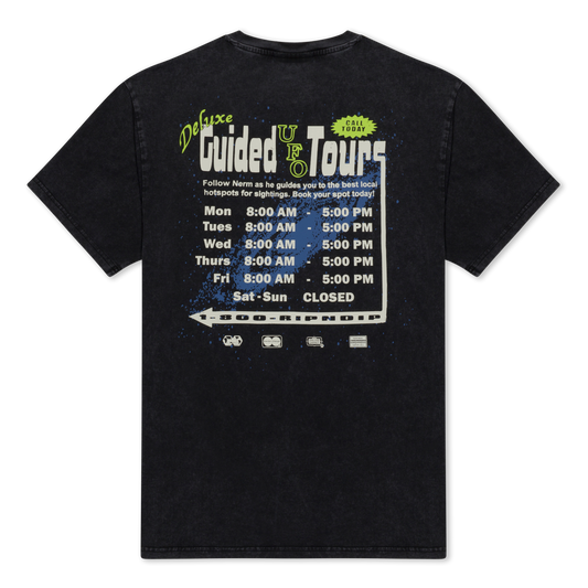 UFO Tours Tee (Black Vintage Wash)