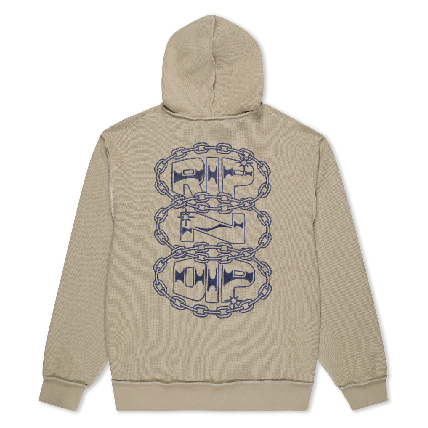 Linked Up Reverse Stitched Hoodie (Khaki)