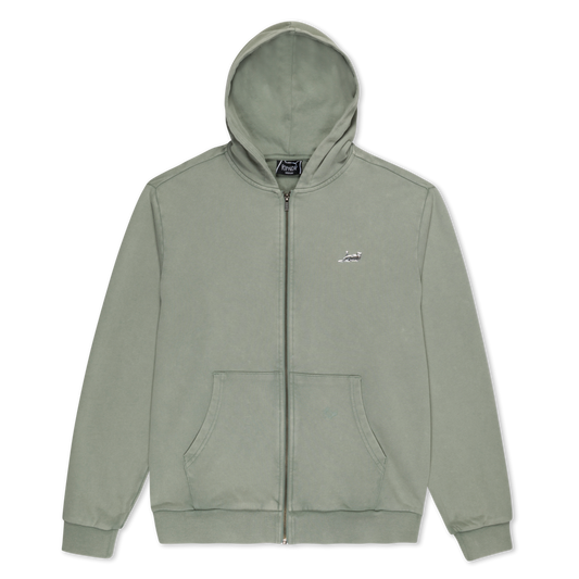 Castanza Zip Up Hoodie (Sage Vintage Wash)