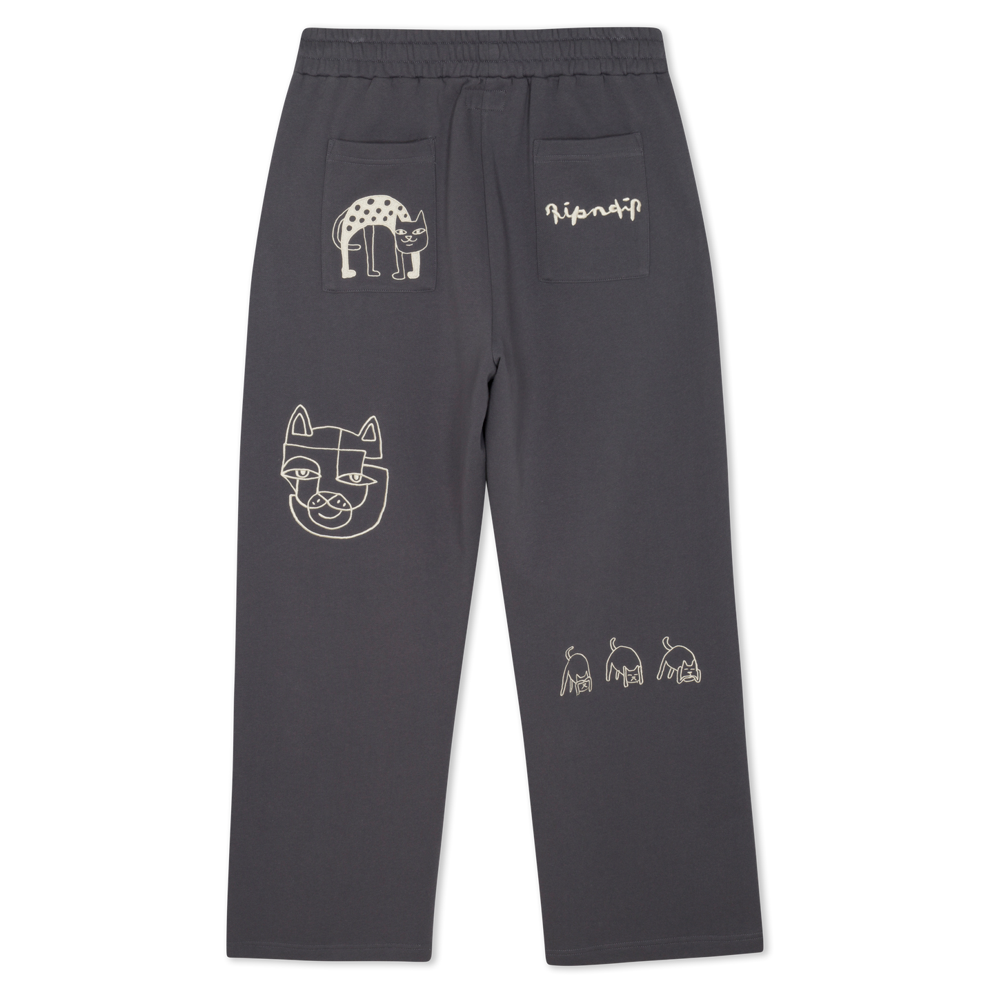 Blonded Straight Leg Sweatpants (Charcoal)