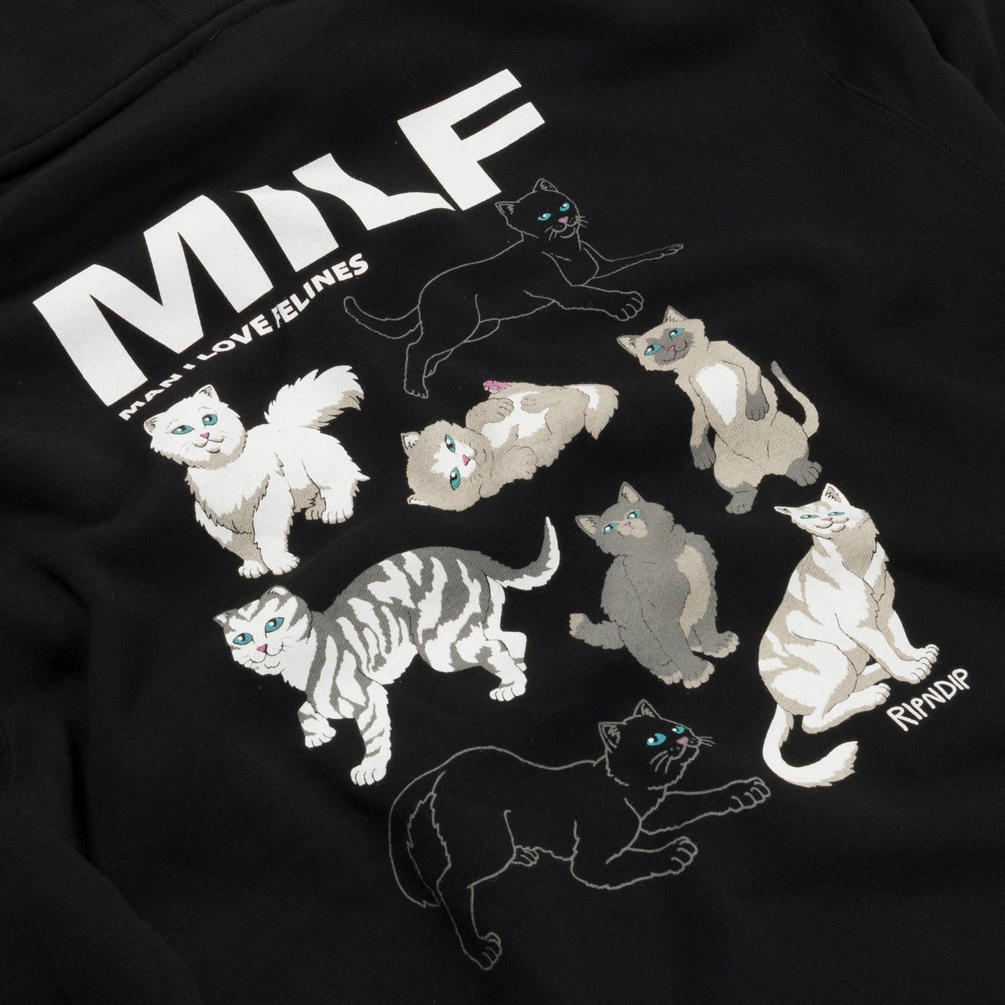 Man I Love Felines Hoodie (Black)