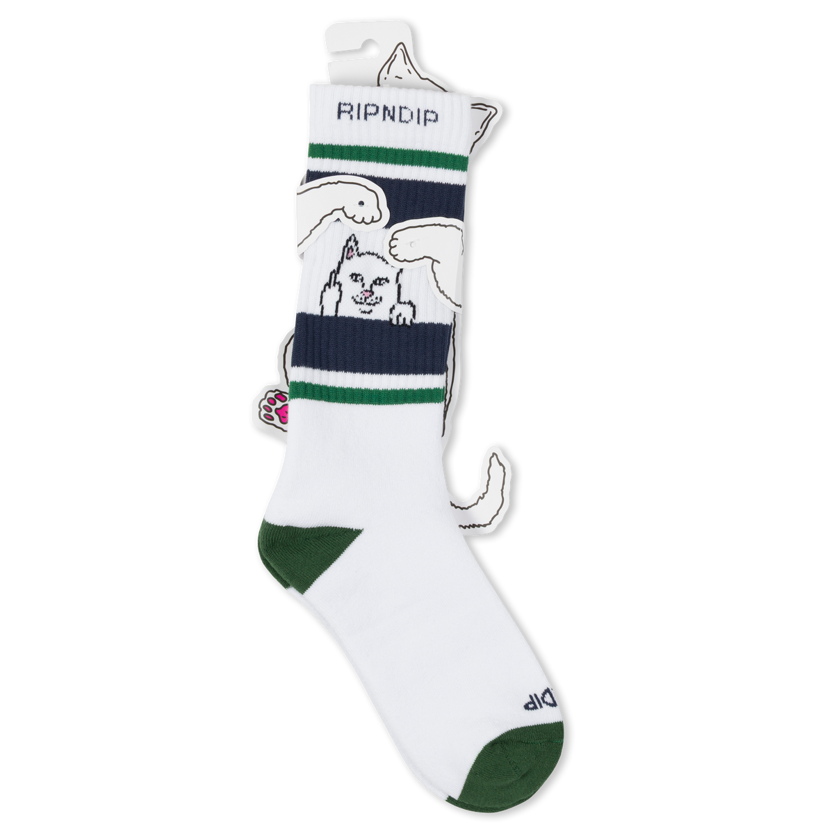 Peeking Nermal Socks (Green / Slate)