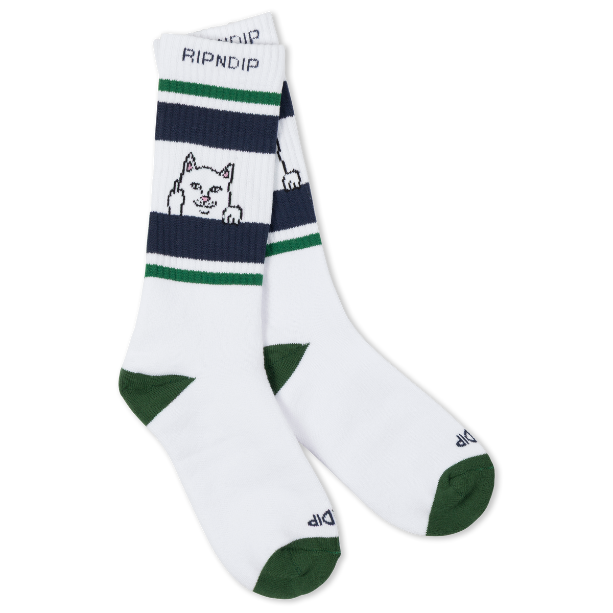 Peeking Nermal Socks (Green / Slate)