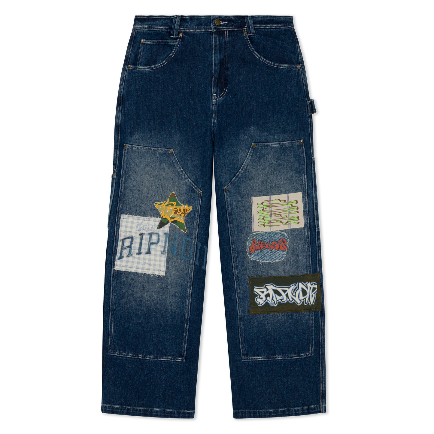 Skyline Wide Fit Carpenter Pant (Light Wash Denim)