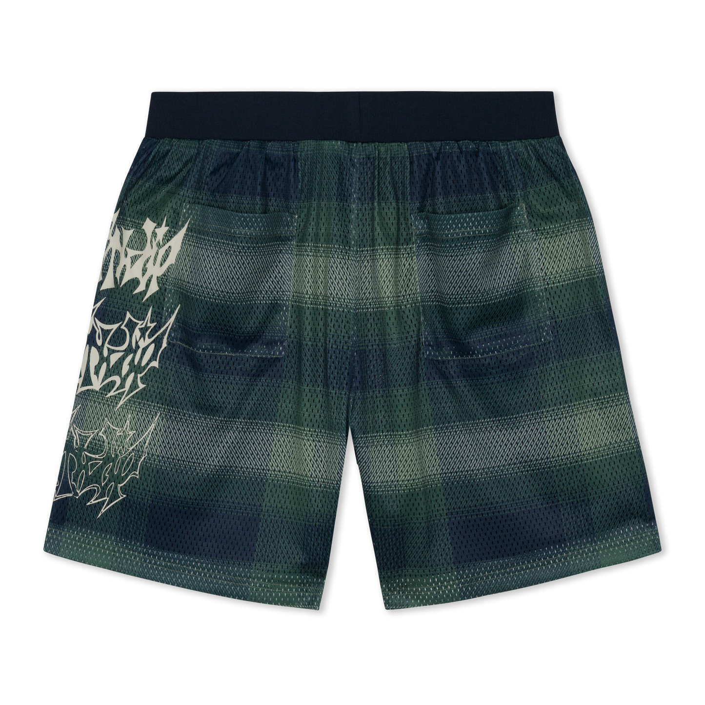 Slater Mesh Shorts (Navy / Forest Plaid)