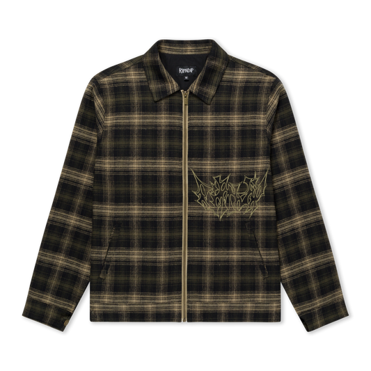 Slater Work Jacket (Navy / Forest Plaid)