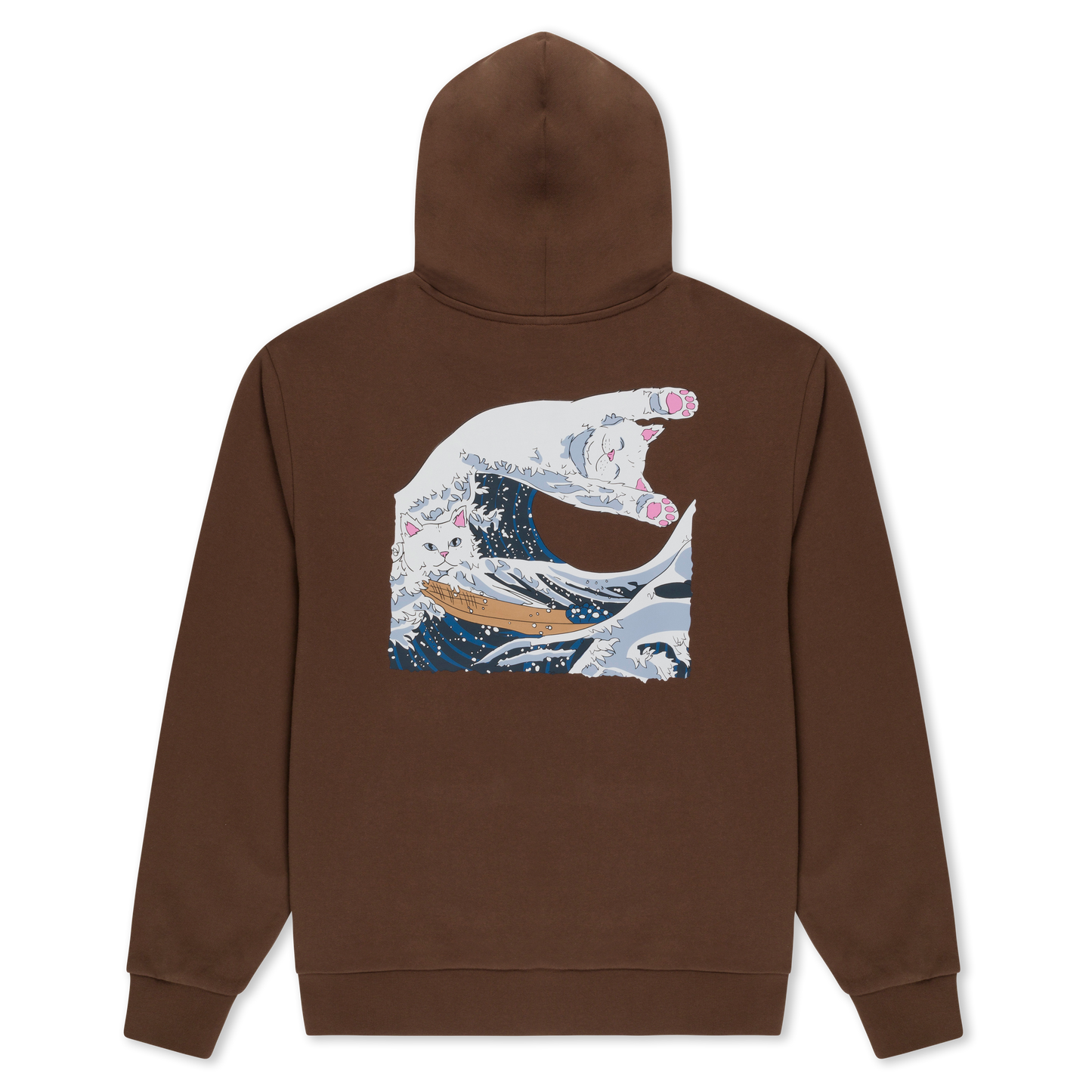 Great Wave Of Nerm Hoodie (Brown)