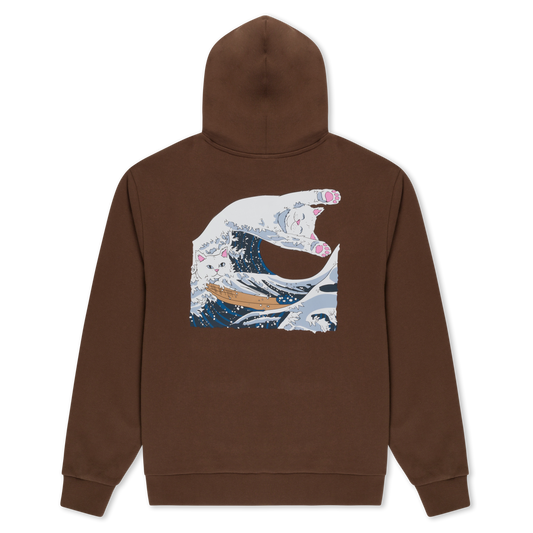 Great Wave Of Nerm Hoodie (Brown)