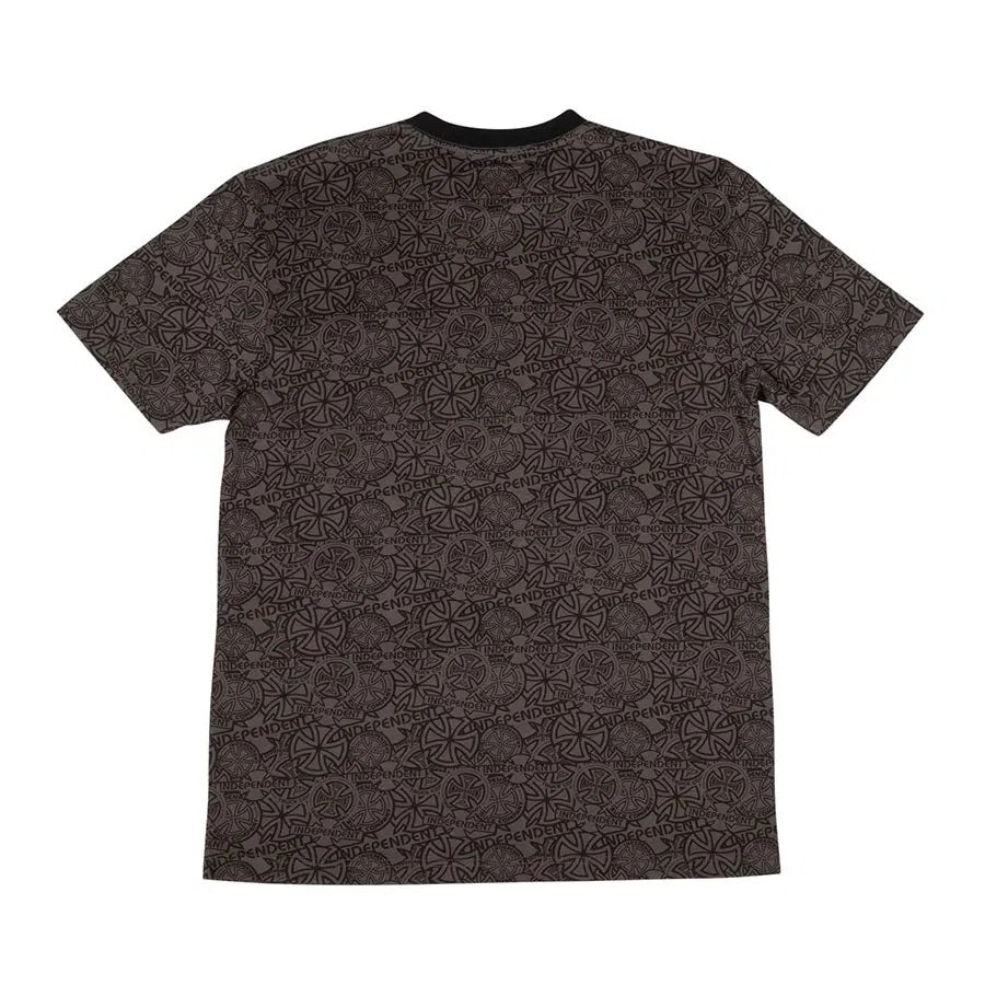 Independent Array Short Sleeve Mens T-Shirt - Charcoal/Black - Bow Shock Marketplace