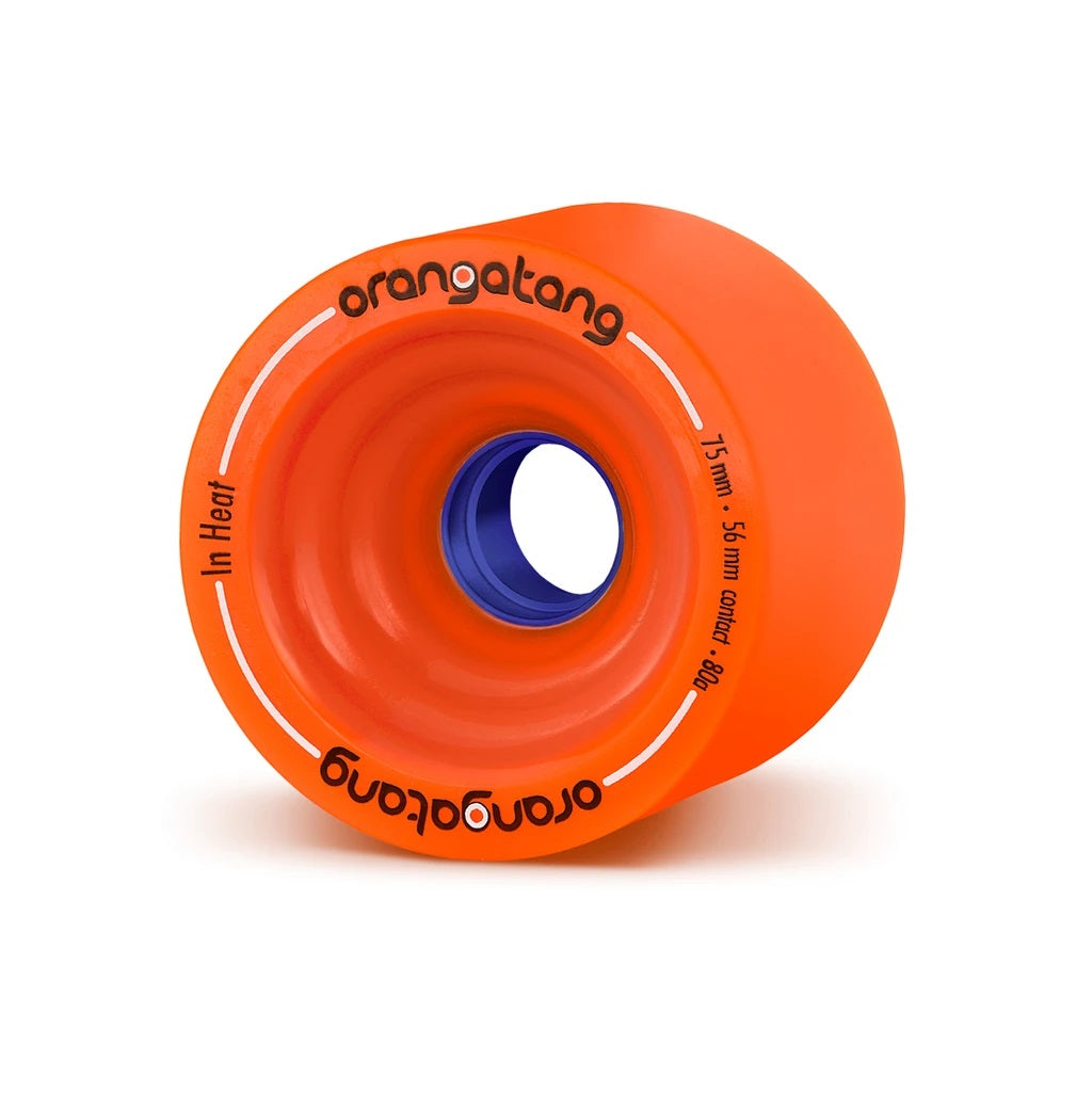 Orangatang In Heat 75mm 80a Orange Longboard Wheels (Set of 4) - Bow Shock Marketplace