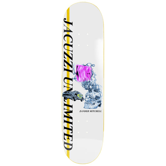 Jacuzzi Zander Race Car EX7 White 8.5" Skateboard Deck