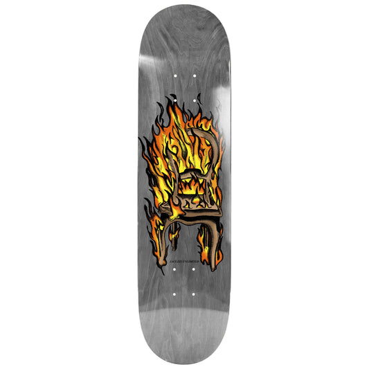Jacuzzi Chair on Fire Twin Tail EX7 Grey 8.5" Skateboard Deck