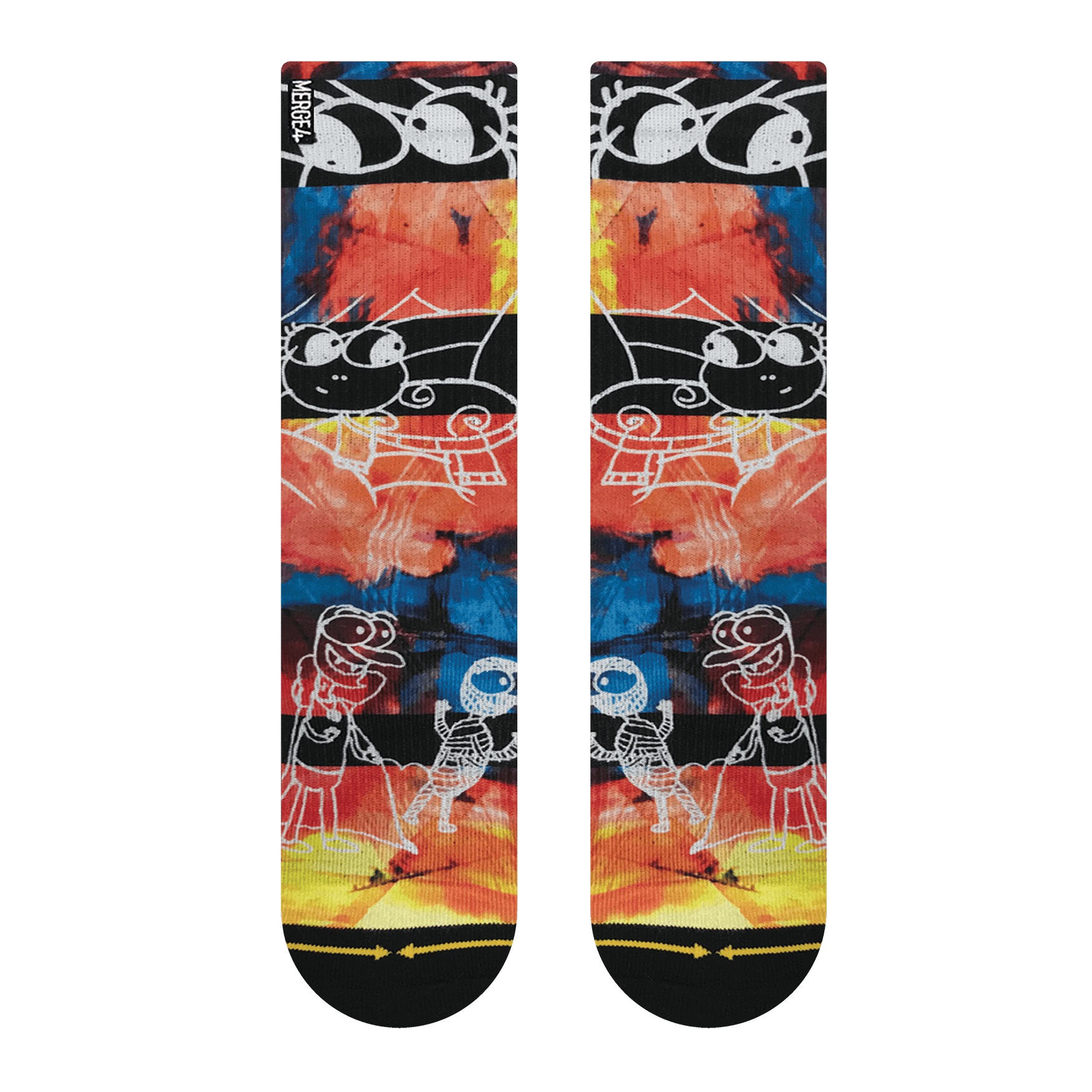 Merge4 Lucile Packard Eyeballs Crew Socks - Bow Shock Marketplace