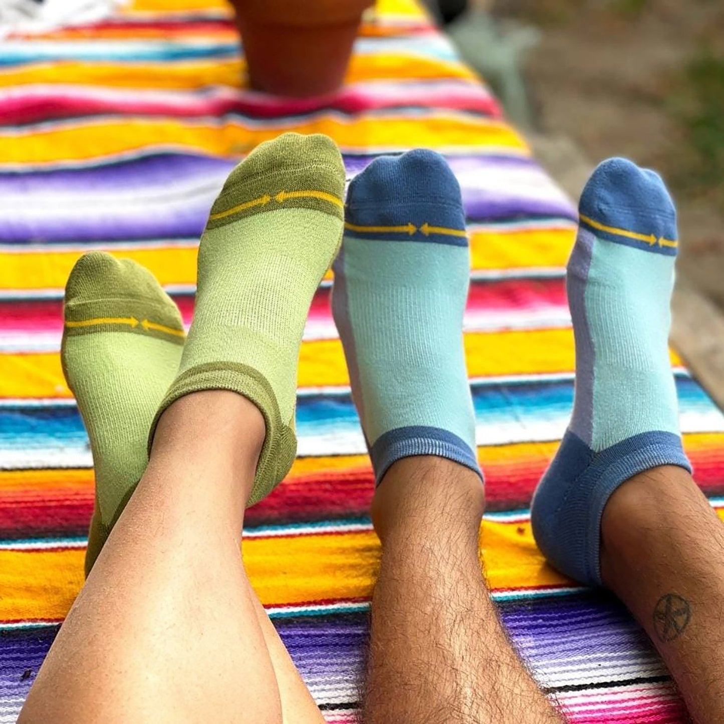 Rainbow Organic Cotton No Show Socks 5-Pack