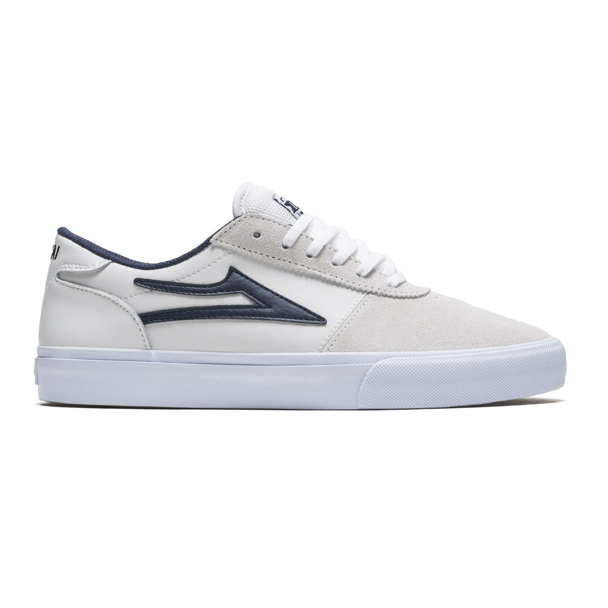 Lakai Shoes Manchester - White/Navy Suede - Bow Shock Marketplace