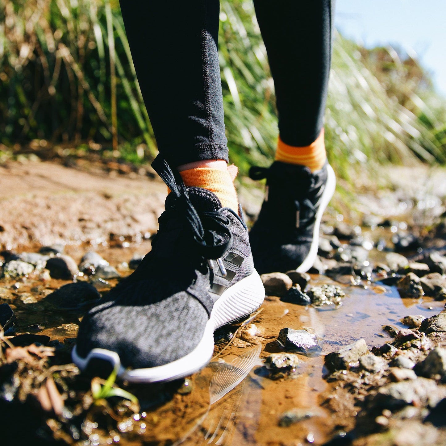 Action Orange Ankle Socks