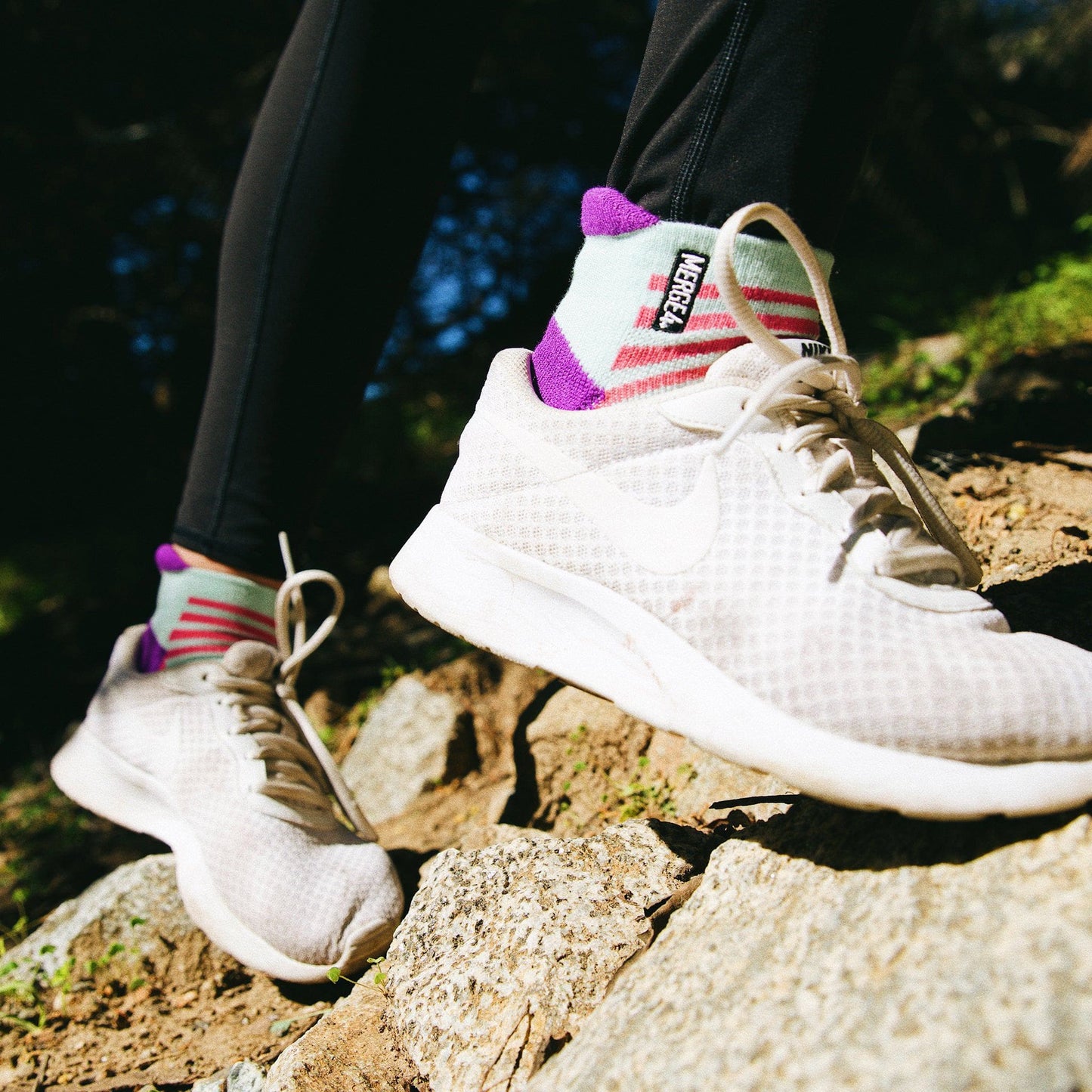 Action Purple Ankle Sock