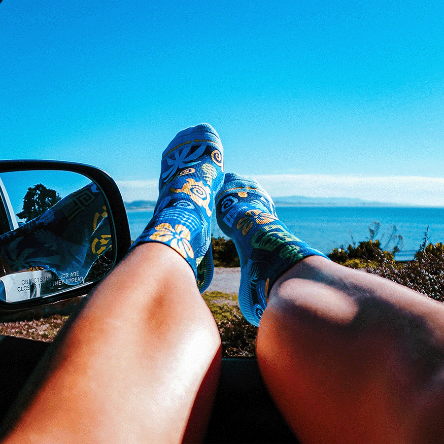 Aloha Ahiahi Quarter Crew Socks By MERGE4