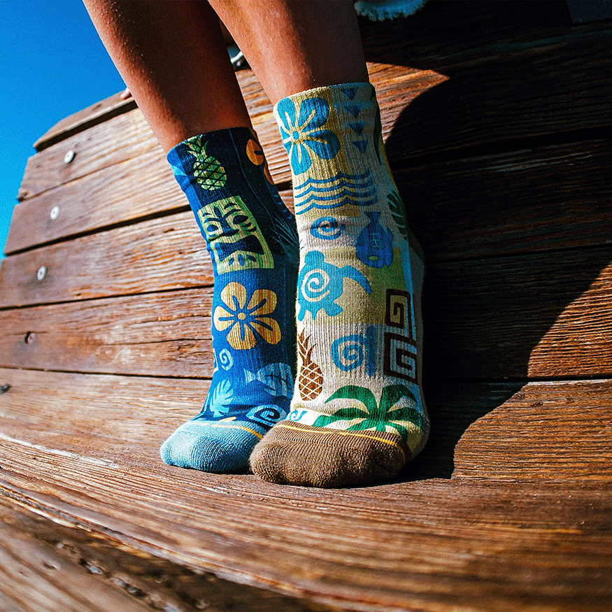 Aloha Quarter Crew Socks 2-Pack