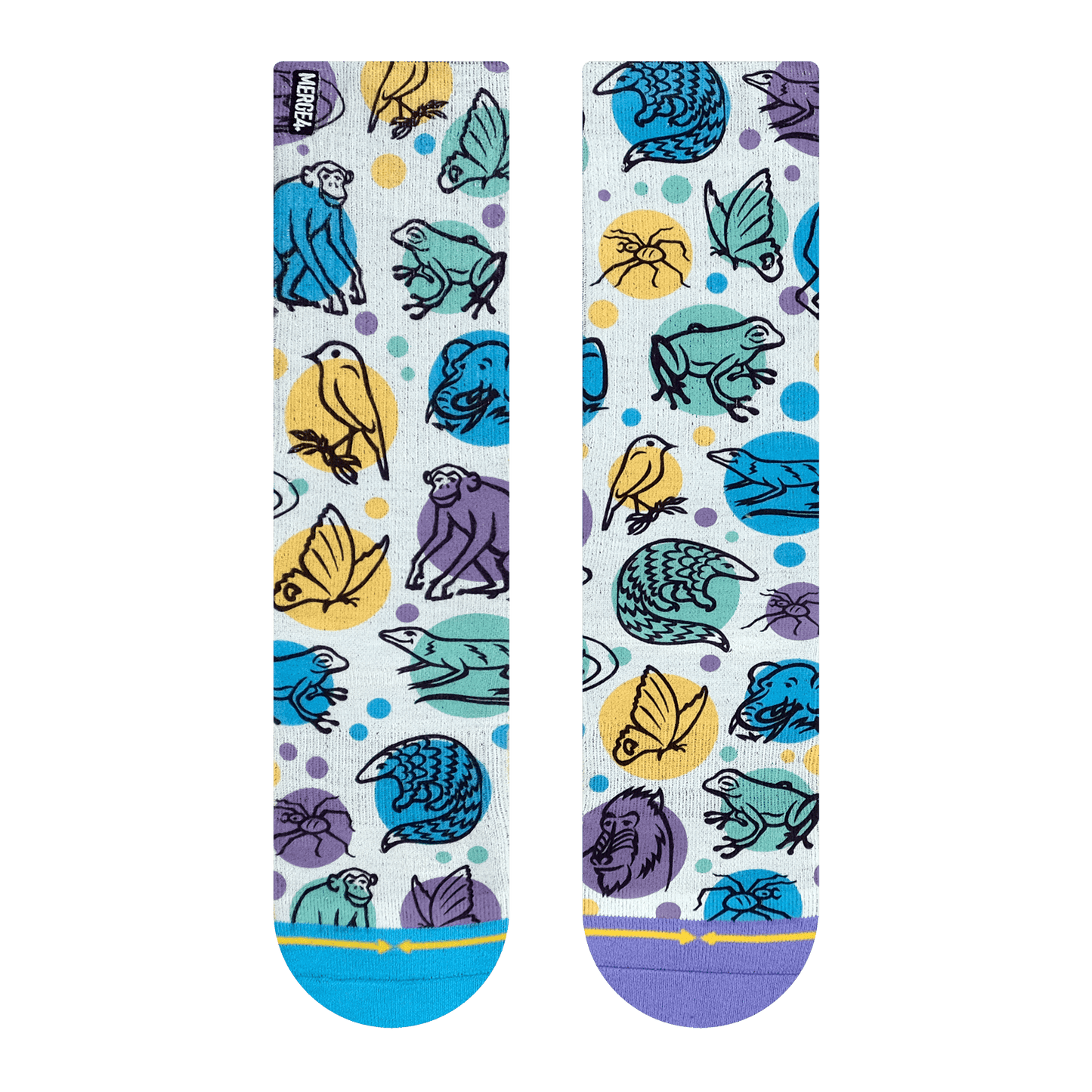 Jane Goodall Endangered Species Crew Socks with the Jane Goodall Institute