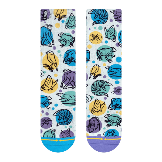 Jane Goodall Endangered Species Crew Socks with the Jane Goodall Institute