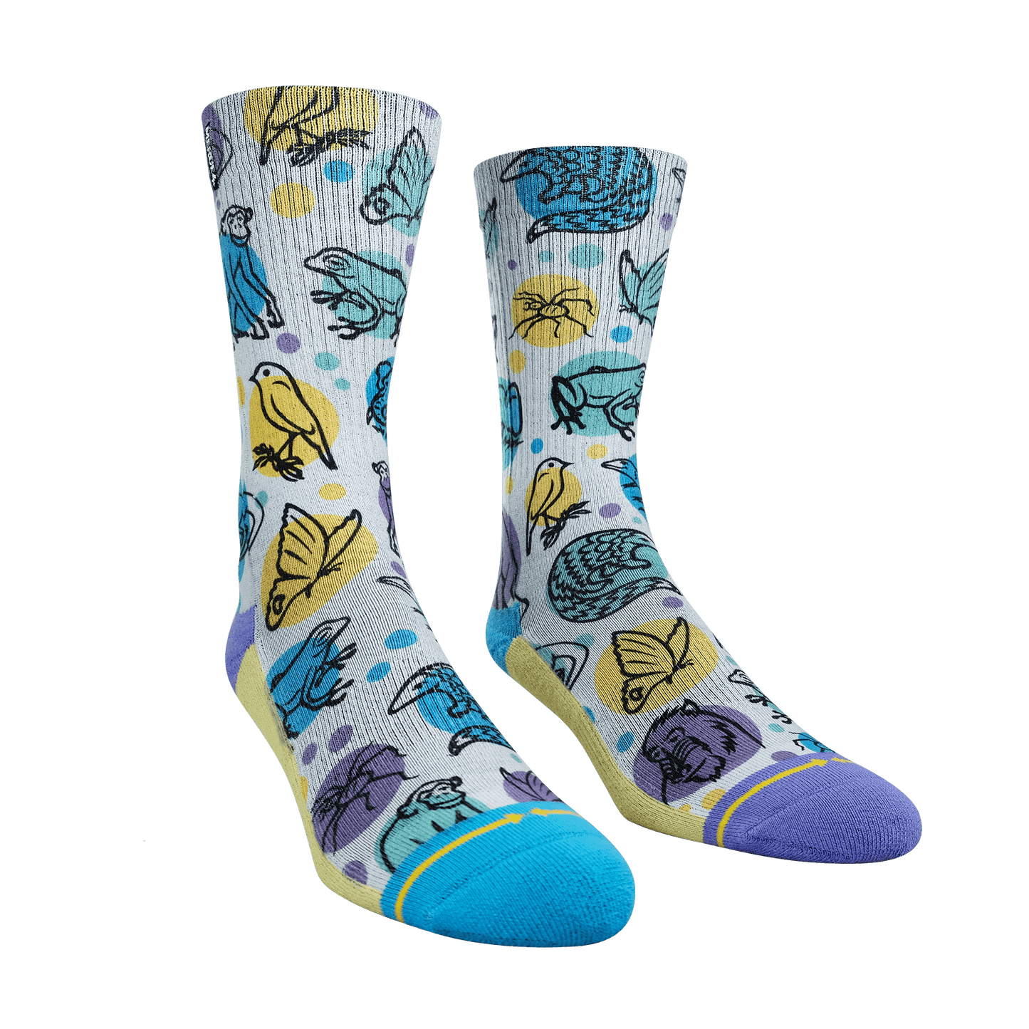 Jane Goodall Endangered Species Crew Socks with the Jane Goodall Institute