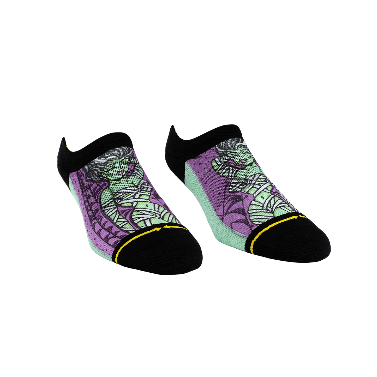 Double Trouble Mummy No Show Socks With Art By Dirk Vermin