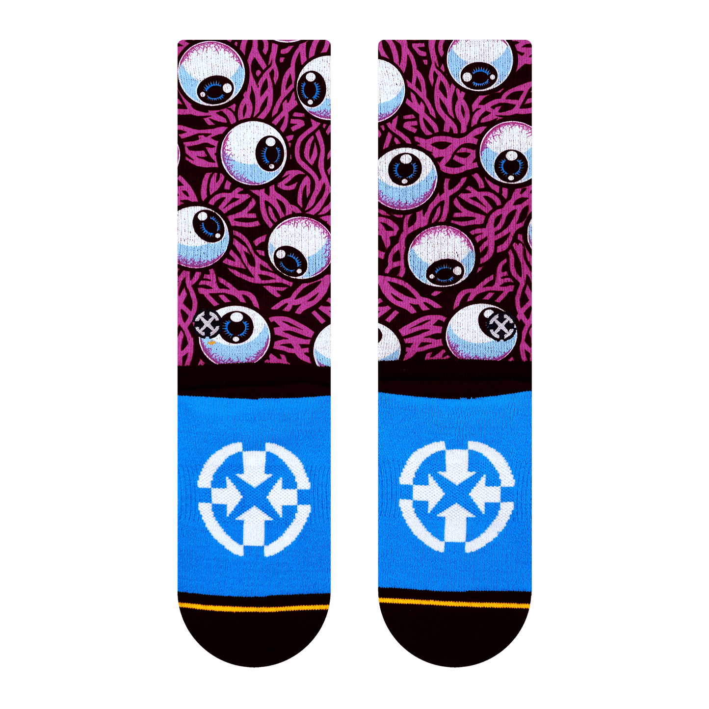 Eyeball Pink Crew MERGE4 Socks With Art By Jimbo Phillips