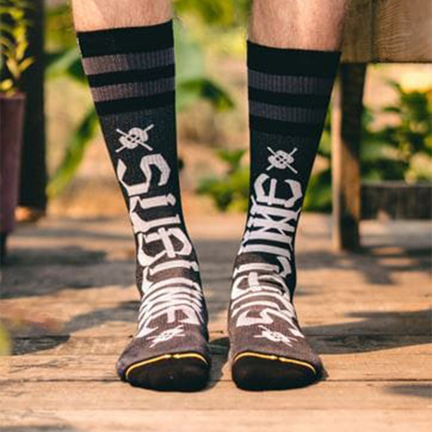 Sublime Chaz Tag Black Tall Socks