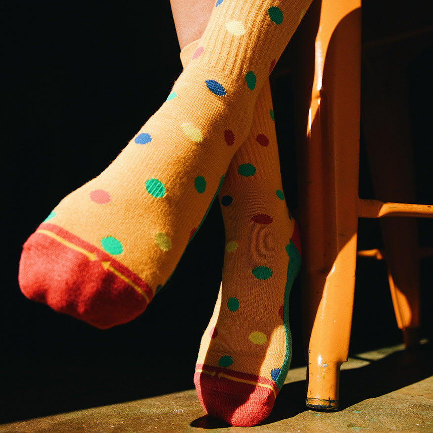 Bamboo Polka Dot Crew Socks 3 Pack -  by Spidey DeMontrond