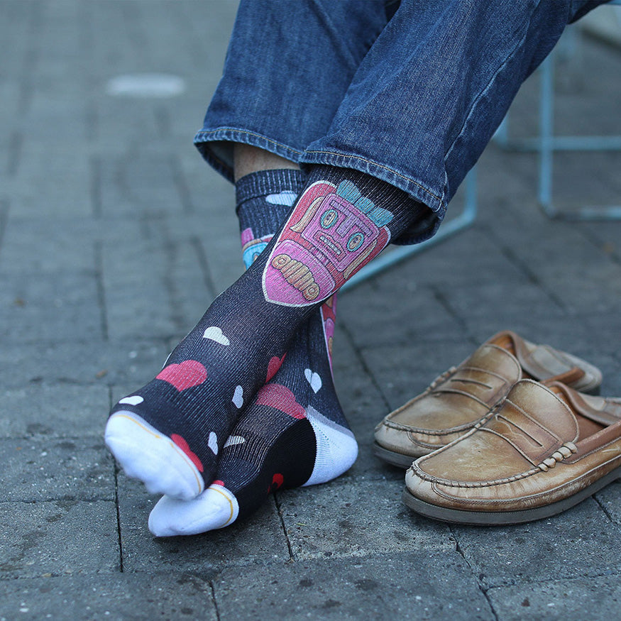 Dirk Hays Computer Love Crew Socks