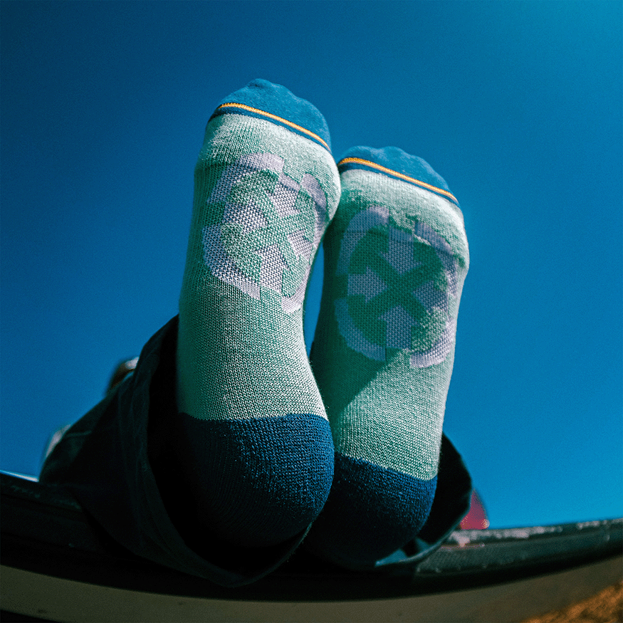 Cotton Candy Stripes Organic Cotton No Show Socks
