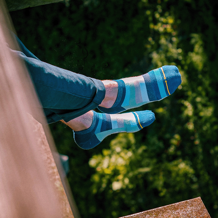 Cotton Candy Stripes Organic Cotton No Show Socks