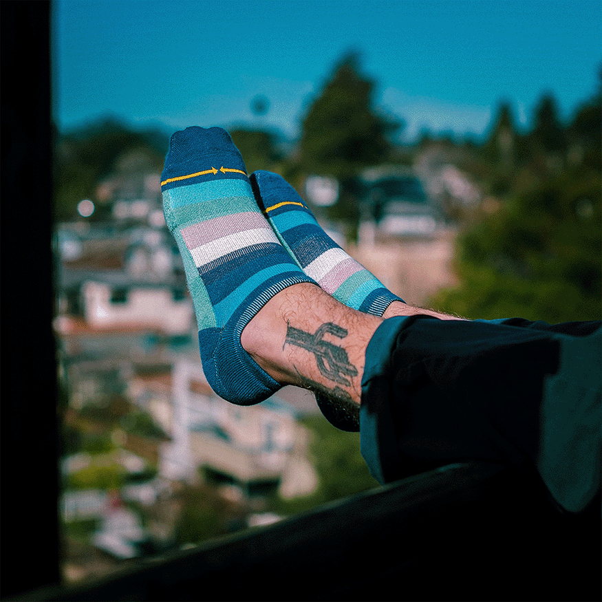 Cotton Candy Stripes Organic Cotton No Show Socks
