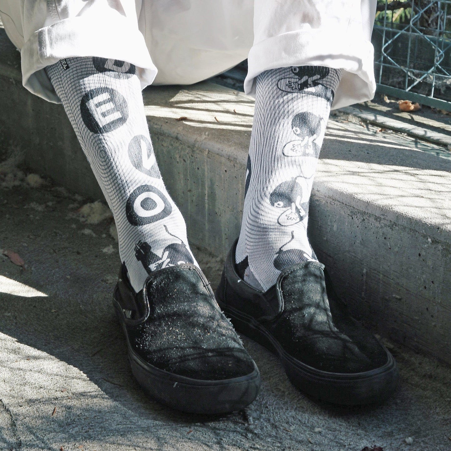 DEVO Black, White and Red Crew Socks 3-Pack