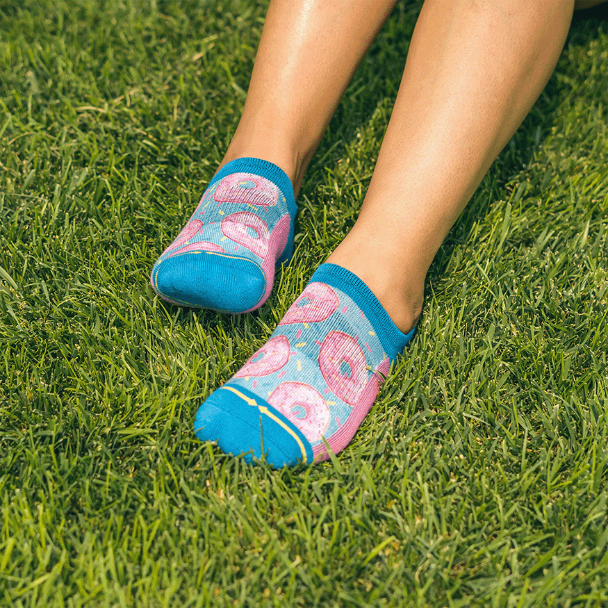 Donut Worry No Show Sock With Art By Hanna Minck