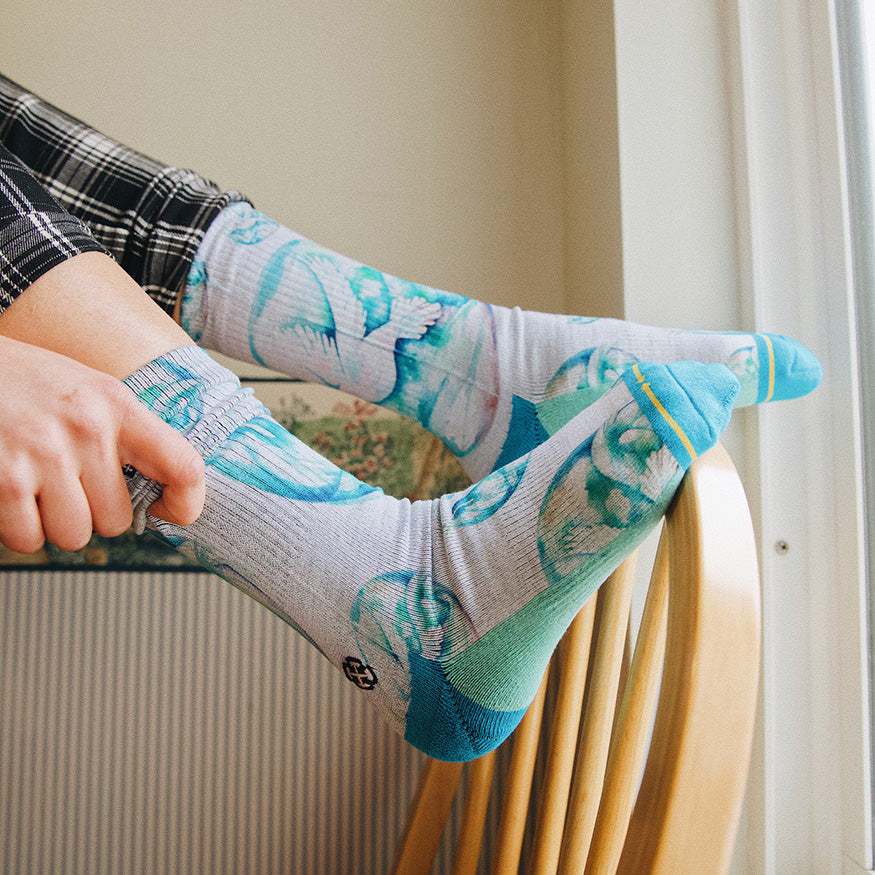 Maia Negre Dove Crew Sock
